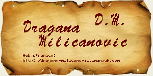 Dragana Milicanović vizit kartica
